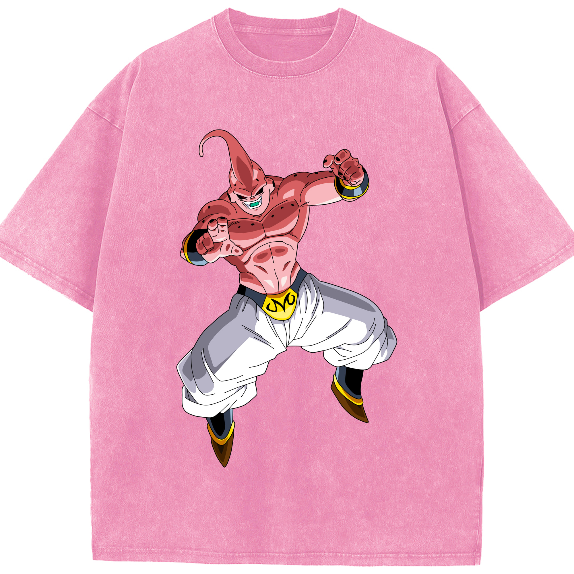 ドラゴンボール 魔人ブウ DRAGON BALL Majin Buu 綿100% ヴィンテージ風 半袖Tシャツ（フロントプリント）
